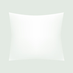 small white realistic domestic pillow isolated vector illustration