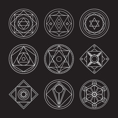 Alchemical round vector set.