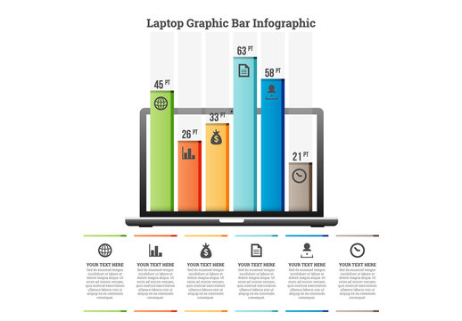 Laptop Graphic Bar Infographic