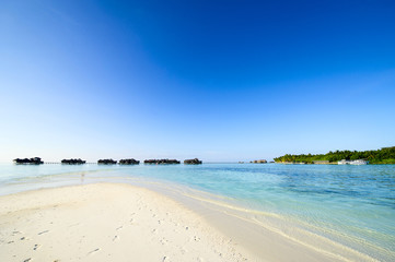 Fototapeta na wymiar paradise islands in maldives