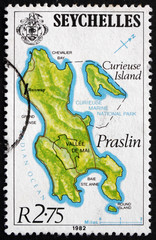 Postage stamp Seychelles 1982 Curieuse Island and Praslin