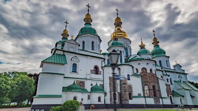 Kiev Motion Timelapse, Kiev Sophia Cathedral