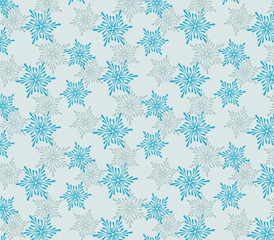 Snowflake Pattern - Snowflake vector pattern. Each snowflake is grouped individually for easy editing.