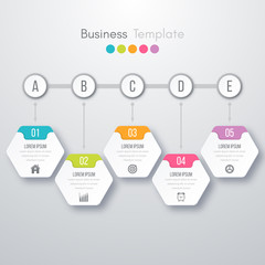 Modern infographics process template