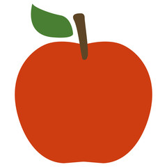 フラットなリンゴのイラスト