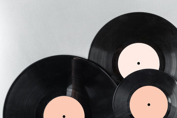 Obraz premium vintage vinyl on gray background