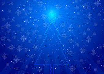 Blue christmas vector illustration