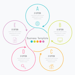 Thin line infographic element