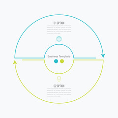 Thin line infographic element