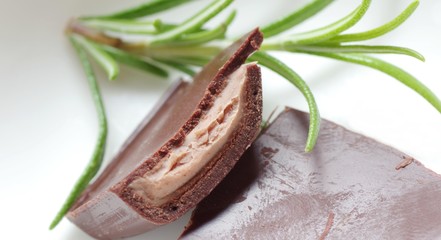 Zartschmelzende Schokolade Close-up