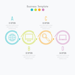 Thin line infographic element