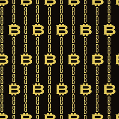 Fototapeta na wymiar bitcoin blockchain seamless pattern