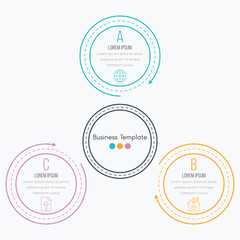 Thin line infographic element