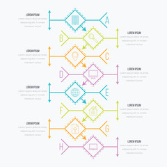 Thin line infographic element