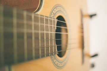 Obraz premium Guitar sound hole vintage color tone.