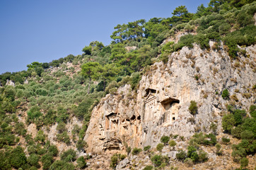Lycian tombs in the rocks, Dalyan