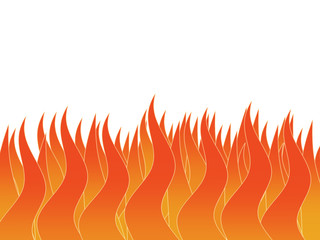 Tongues of the flame on a white background