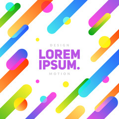 Flat dynamic background design. Colorful geometric shapes overlap. Eps10 vector illustration.