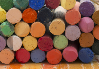 colorful artistic crayons, spectrum