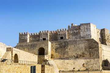 Obraz premium The Castle of Guzman El Bueno in Tarifa, Spain originally built as an alcazar (Moorish fortress).