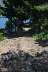 Wanderweg an der Küste