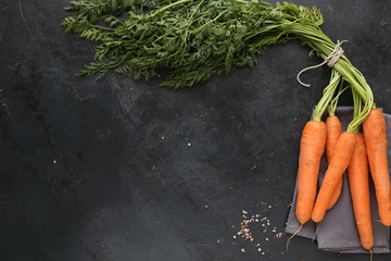 Carrot on a dark gruond