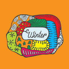 stock vector winter background. template for card, cover, poster