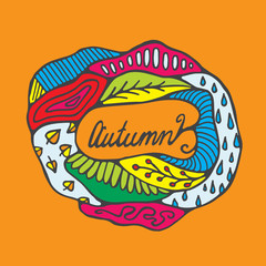 stock vector autumn background. template for card, cover, poster