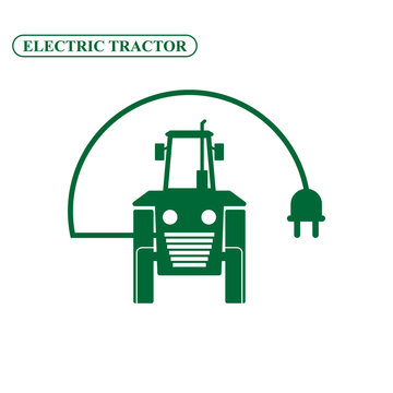 Electric tractor icon