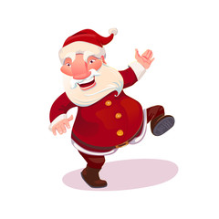 Santa dancing vector illustration