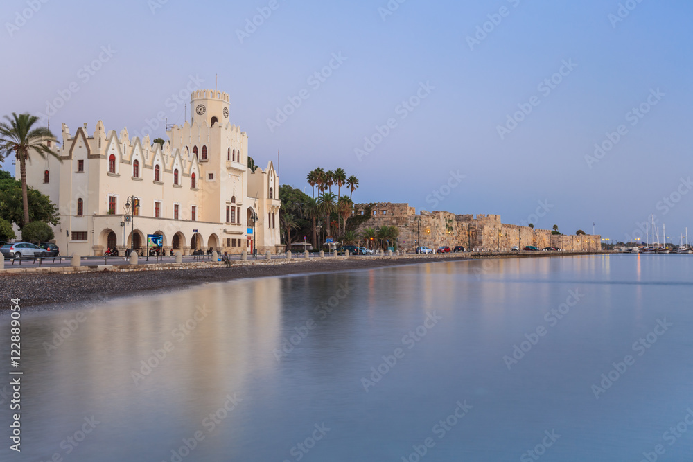 Wall mural sunset in kos town