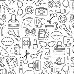 Vector pattern of glamor stickers and labeles