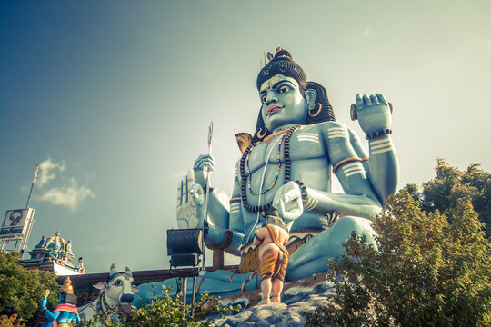 The giant statue of god Shiva at Koneshwaram, Trincomalee Sri Lanka