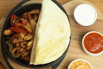 chicken fajitas
