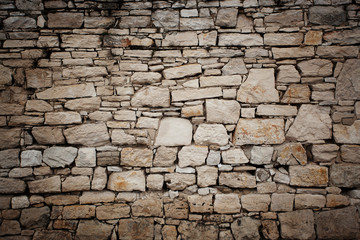 Ancient city wall, built of stones