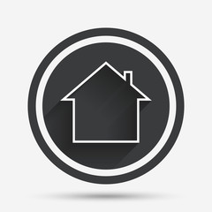 Home sign icon. Main page button. Navigation. © blankstock