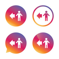 Pedestrian road icon. Human path.