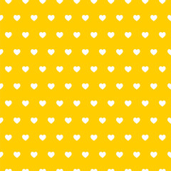 Seamless polka pattern with hearts. Vector