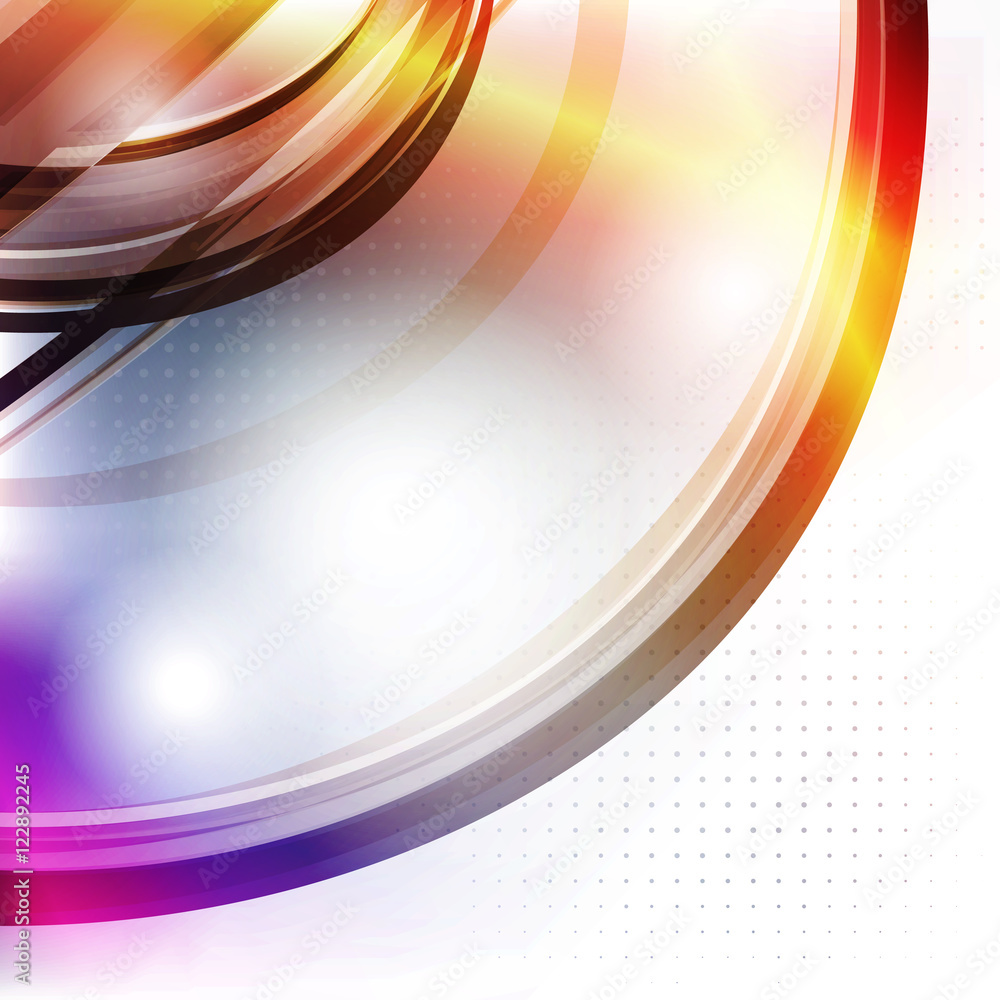 Poster Bright color pattern with colorful disk. Vector