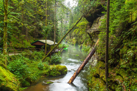 Kamnitzklamm Einzigartige Landschaft in der B&ouml;hmische Schweiz Tschechische Republik