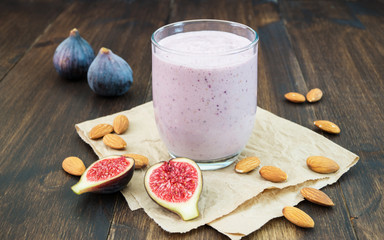Healthy honey almond fig smoothie