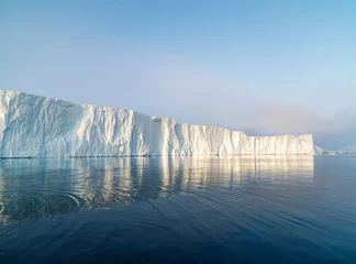 Velours gordijnen Gletsjers grote gletsjers op de Noordelijke IJszee bij Groenland