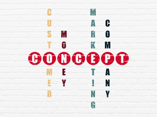 Advertising concept: Concept in Crossword Puzzle