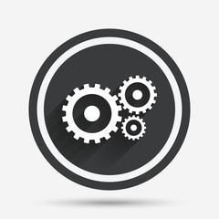 Cog settings sign icon. Cogwheel gear symbol.