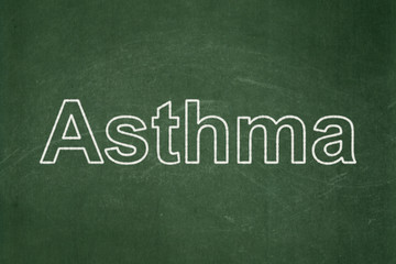 Obraz premium Medicine concept: Asthma on chalkboard background