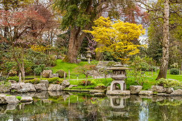 Fototapeta na wymiar Kyoto Garden in Holland Park, London, UK.
