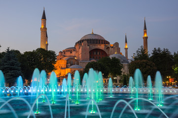 Hagia Sophia on sunset, Istanbul