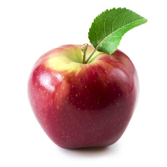 Red apple isolated on white background