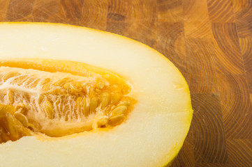 half of ripe juicy melon