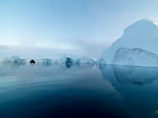 Crédence de cuisine en verre imprimé Glaciers big glaciers are on the arctic ocean at Greenland